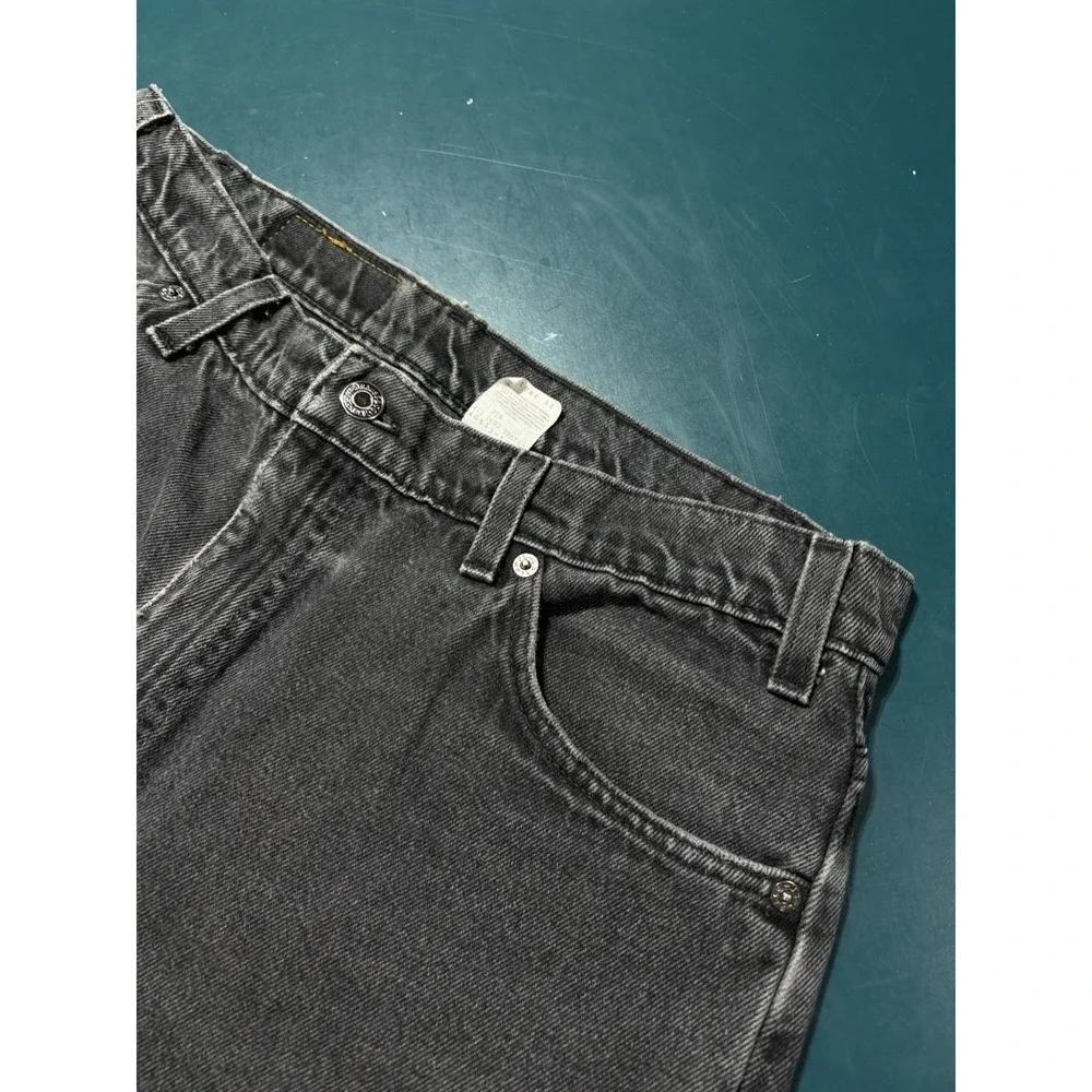 Vintage Levis 553 Jeans Men 34x29 Faded Black Relaxed Fit Straight Leg Denim 90s